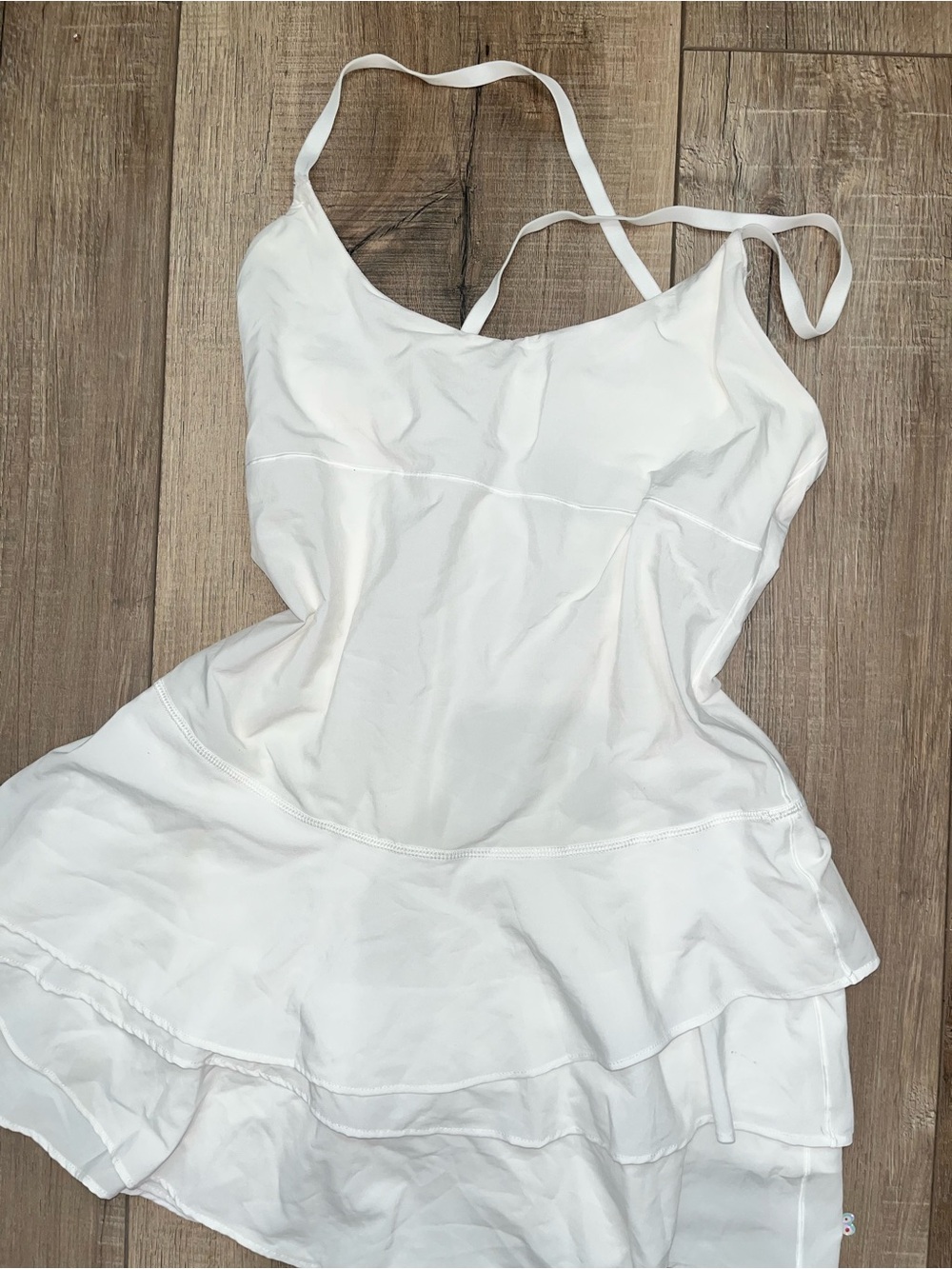 Offline by Aerie White Tennis Dress with Ruffle Skirt